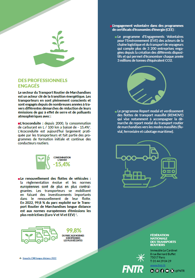 Environnement & santé : chiffres clés du transport routier de marchandises